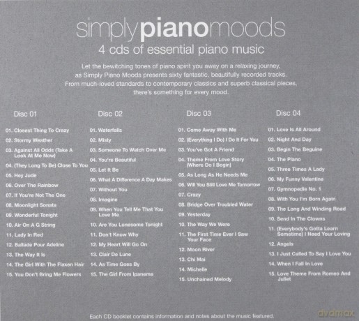 Various Artists: Simply Piano Moods [4CD]