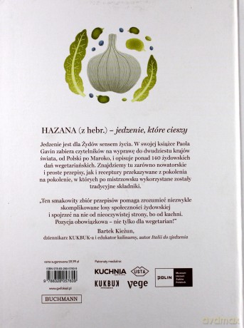 Hazana Kuchnia Wegetariańska Żydów z Całego Świata - Paola Gavin [KSIĄŻKA]