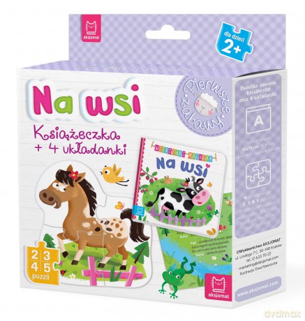 Na Wsi Książeczka i Cztery Układanki Puzzle Dla Malucha [KSIĄŻKA]
