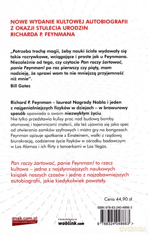 Pan Raczy Żartować Panie Feynman Przypadki Ciekawego Człowieka - Feynman Richard P. [KSIĄŻKA]