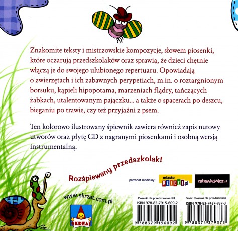 Piosenki Dla Przedszkolaka 12 Kolorowa Krowa i Inne Przeboje - Danuta Zawadzka [KSIĄŻKA]