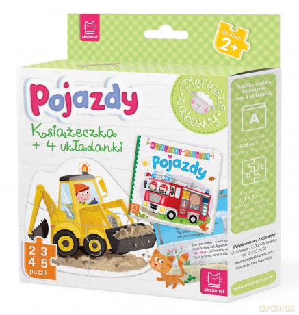 Pojazdy Książeczka i Cztery Układanki Puzzle Dla Malucha [KSIĄŻKA]