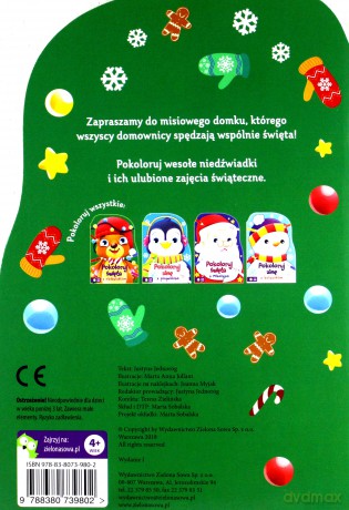 Pokoloruj Święta z Niedźwiadkiem - Justyna Jednoróg [KSIĄŻKA]
