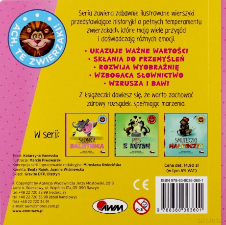 Słonica Baletnica Ach Te Zwierzaki - Katarzyna Vanevska, Marcin Piwowarski [KSIĄŻKA]