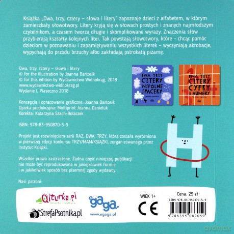 Słowa i Litery Dwa Trzy Cztery - Joanna Bartosik [KSIĄŻKA]