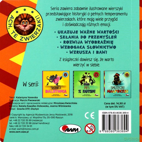 Smuteczki Małpeczki Ach Te Zwierzaki - Katarzyna Vanevska, Marcin Piwowarski [KSIĄŻKA]