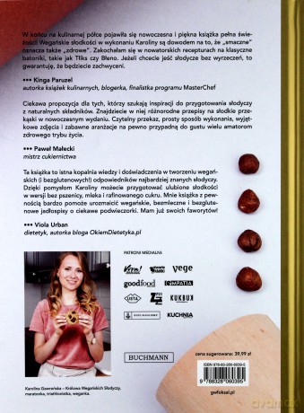Wegańskie Słodycze Kultowe Zdrowe Bezglutenowe - Karolina Gawrońska [KSIĄŻKA]
