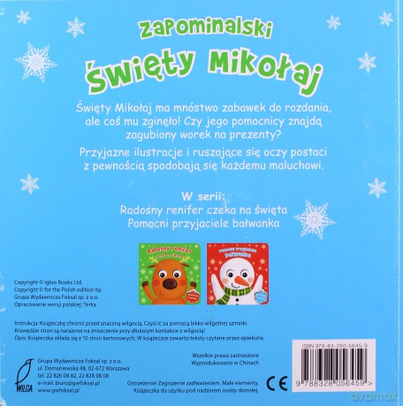Zapominalski Święty Mikołaj Ruchome Oczka [KSIĄŻKA]