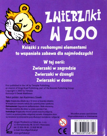 Zwierzaki w Zoo Ruchome Obrazki [KSIĄŻKA]
