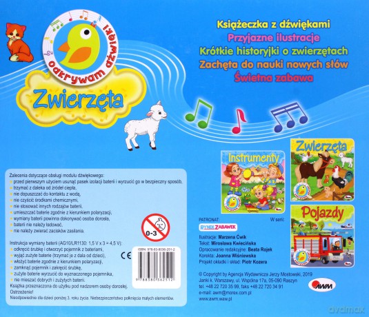 Zwierzęta Odkrywam Dźwięki - Mirosława Kwiecińska, Marzena Ćwik [KSIĄŻKA]