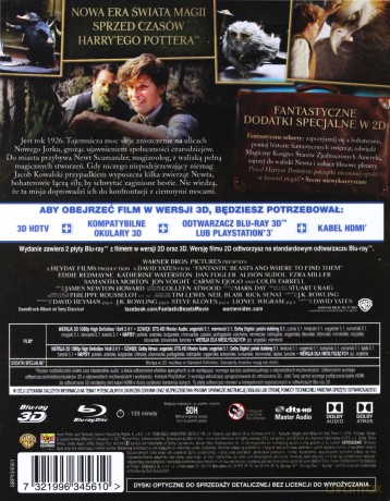 Fantastyczne zwierzęta i jak je znaleźć (steelbook) [Blu-Ray 3D]+[Blu-Ray]