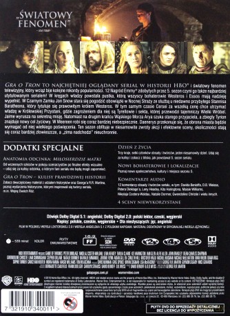 Gra o Tron, Sezon 5 (Wydanie Specjalne) [5DVD]