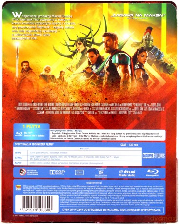 Thor Ragnarok (steelbook) [Blu-Ray]