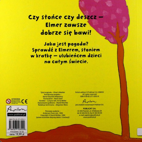 Elmer i pogoda - David McKee [KSIĄŻKA]