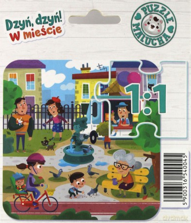Puzzle malucha. Dzyń, dzyń! W mieście [PUZZLE]