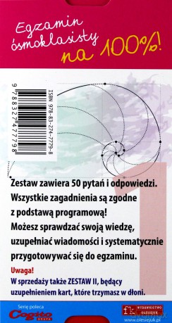Szkolny niezbędnik.Fiszki 8- klasisty Matematyka 1 [KSIĄŻKA]