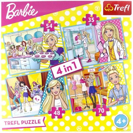 TREFL 4w1 Kariera Barbie [PUZZLE]