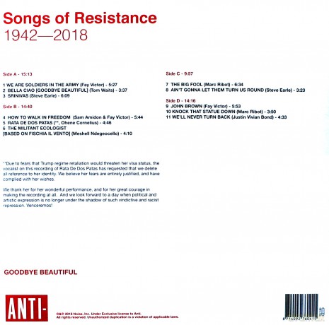 Marc Ribot: Songs Of Resistance 1942-2018 [2xWinyl]