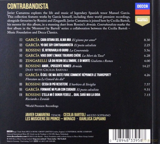 Javier Camarena: Contrabandista [CD]