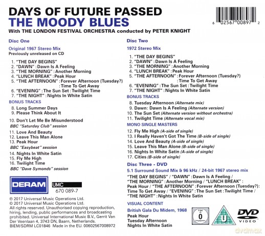 Moody Blues: Days Of Future Passed [2CD]+[DVD]