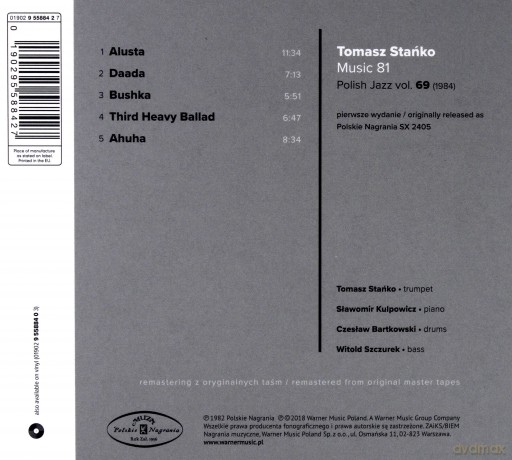 Tomasz Stańko: Music '81 (Polish Jazz vol. 69) [CD]