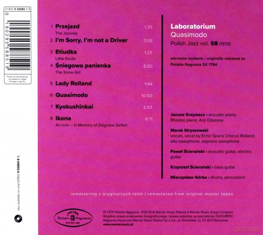 Laboratorium: Quasimodo (Polish Jazz vol. 58) [CD]