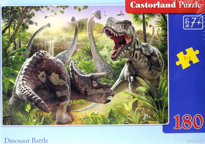 CASTORLAND 180 el. el. - Walka dinozaurów [PUZZLE]