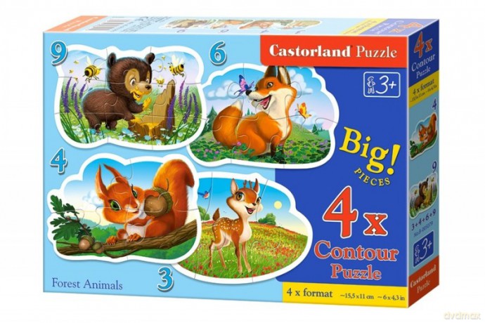 CASTORLAND 4w1 - Leśne Zwierzęta [PUZZLE]