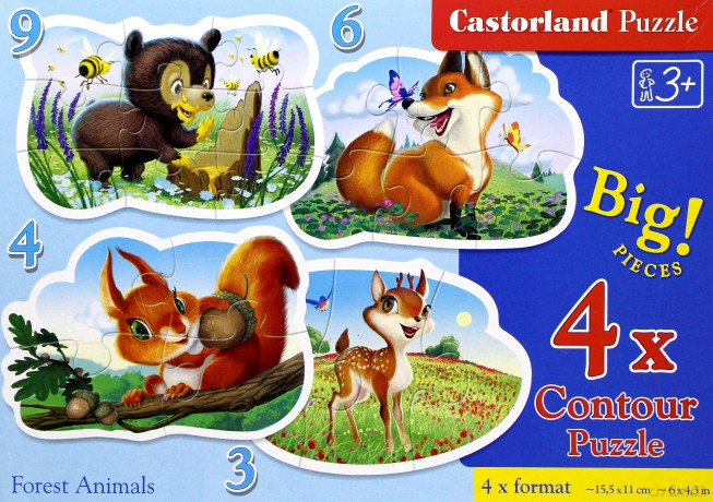 CASTORLAND 4w1 - Leśne Zwierzęta [PUZZLE]