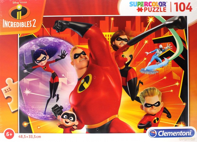 CLEMENTONI 104 el. Super Kolor Iniemamocni 2 [PUZZLE]