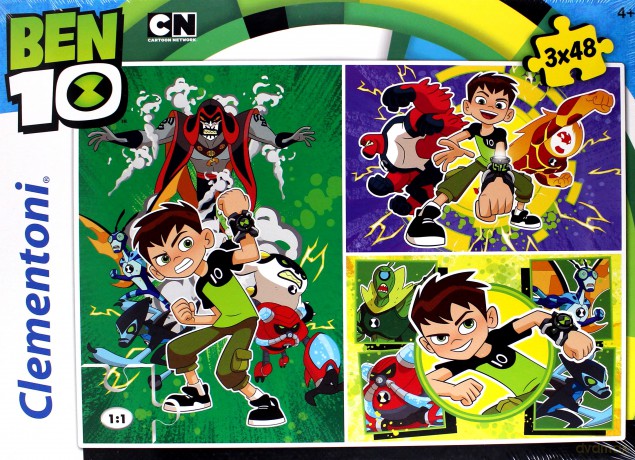 CLEMENTONI 3x48 el. el. Super Kolor Ben 10 [PUZZLE]