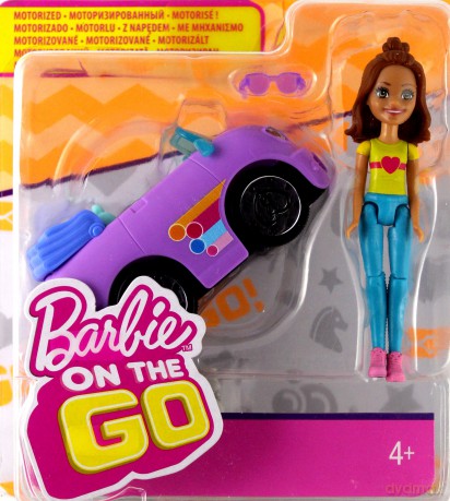 Lalka Barbie On The Go Fioletowy samochód