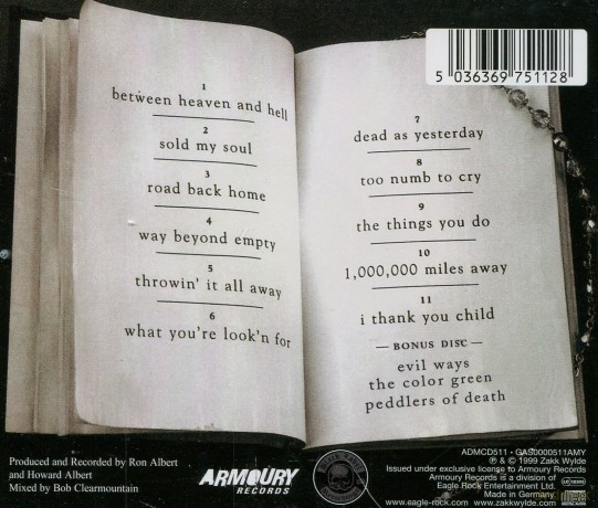 Zakk Wylde: Book Of Shadows [2CD]