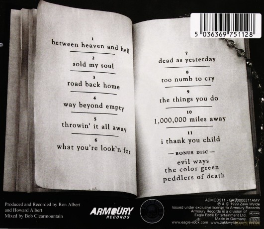 Zakk Wylde: Book Of Shadows [2CD]