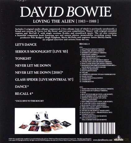 David Bowie: Loving The Alien (1983 - 1988) [11CD]