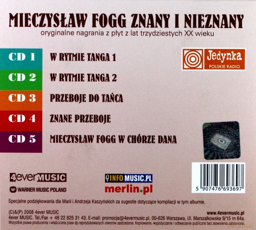 Mieczysław Fogg: Znany i Nieznany [5CD]