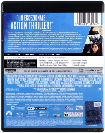 Jack Ryan: Shadow Recruit (Jack Ryan: Teoria chaosu) [Blu-Ray 4K]+[Blu-Ray]