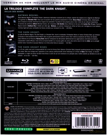 Batman Początek / Mroczny Rycerz / Mroczny Rycerz Powstaje [BOX] [3xBlu-Ray 4K]+[6xBlu-Ray]