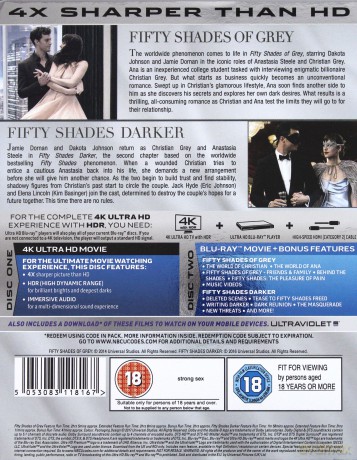 Pięćdziesiąt Twarzy Greya / Ciemniejsza Strona Greya (Pięćdziesiąt twarzy Greya / Ciemniejsza strona Greya) [2xBlu-Ray 4K]+[2xBlu-Ray]