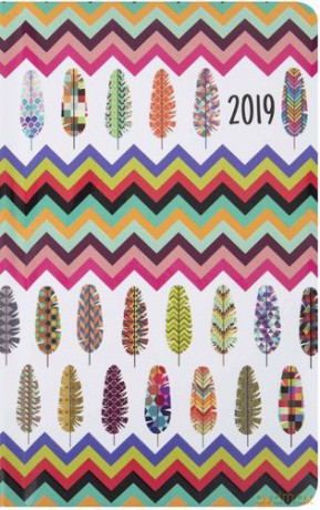 Kalendarz 2019 fauna A6 kieszonkowy kolorowe pióra 70190 [KALENDARZ]