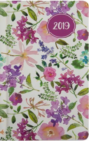 Kalendarz 2019 flora A6 kieszonkowy hortensja 70191 [KALENDARZ]