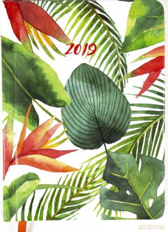 Kalendarz 2019 flora B6 tns tropikalne liście 70178 [KALENDARZ]