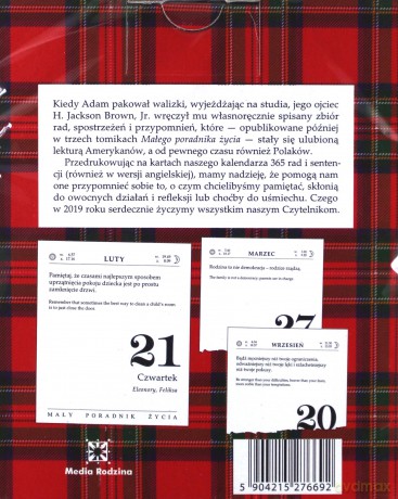 Kalendarz 2019 Mały poradnik życia - H. Jackson Brown [KALENDARZ]