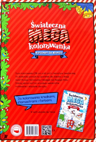 W pracowni św. Mikołaja. Świąteczna megakolorowanka. Kolorowanka podłogowa [KSIĄŻKA]