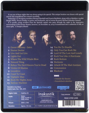 Michael Schenker: Temple of Rock Live In Madrid [Blu-Ray 4K]