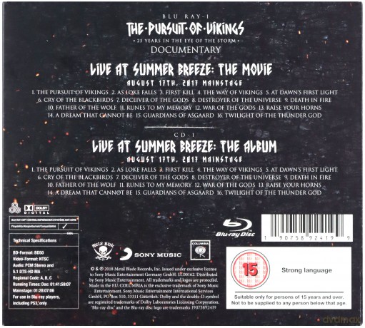 Amon Amarth: The Pursuit Of Vikings: 25 Years In The Eye Of The Storm [Blu-Ray]+[CD]