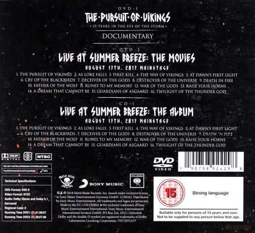 Amon Amarth: The Pursuit Of Vikings: 25 Years In The Eye Of The Storm [2DVD]+[CD]
