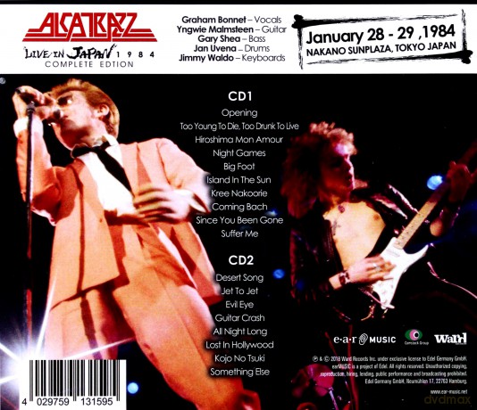 Alcatrazz: Live In Japan 1984 [2CD]