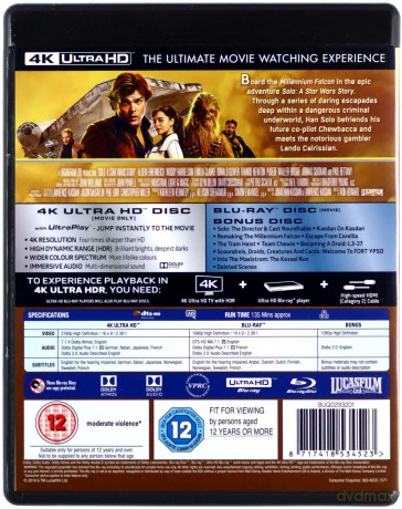 Solo: A Star Wars Story (Han Solo: Gwiezdne wojny - historie) (Disney) [Blu-Ray 4K]+[2xBlu-Ray]