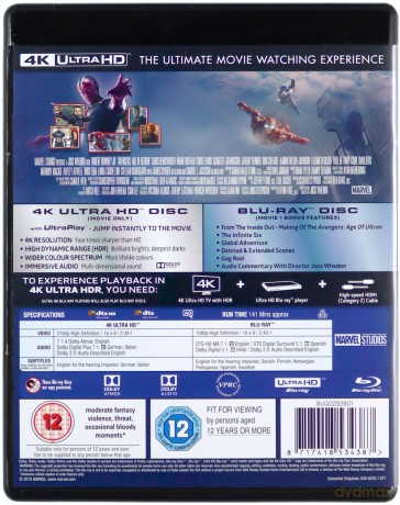 Avengers Age of Ultron (Avengers: Czas Ultrona) [Blu-Ray 4K]+[Blu-Ray]